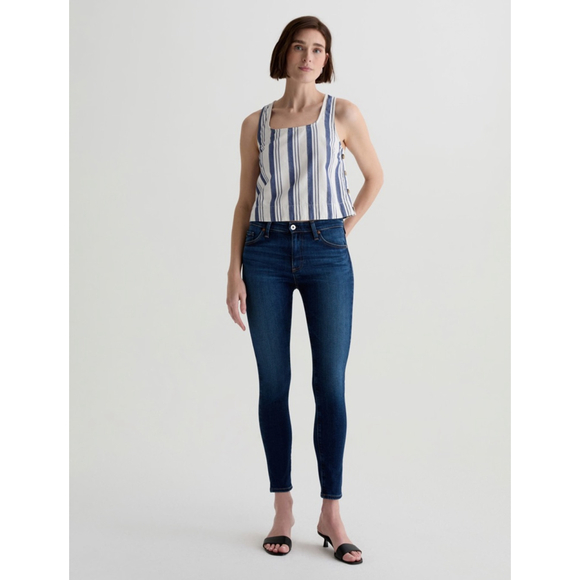 Women's AG Adriano Goldschmied Farrah Skinny Ankle Jeans, Blue, Size 30 - Picture 1 of 14